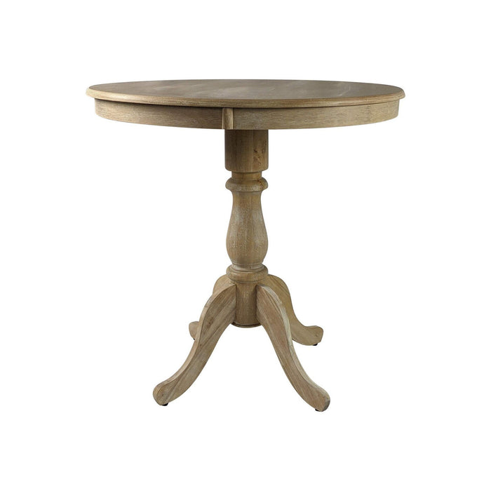 Solid Wood Rounded Bar Table - Natural