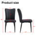 Set of four Giga modern black kitchen and living room chair sets with vertical backrest design, ideal for dining or seating areas.