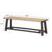 Giga farmhouse modern solid wood rattan bench with multi-functional design, 59-inch walnut finish, suitable for indoor and outdoor use.