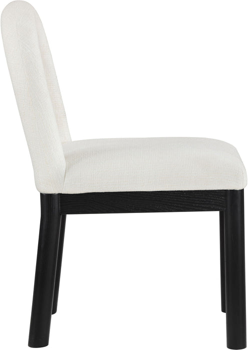 Conrad - Linen Dining Chair With Black Legs