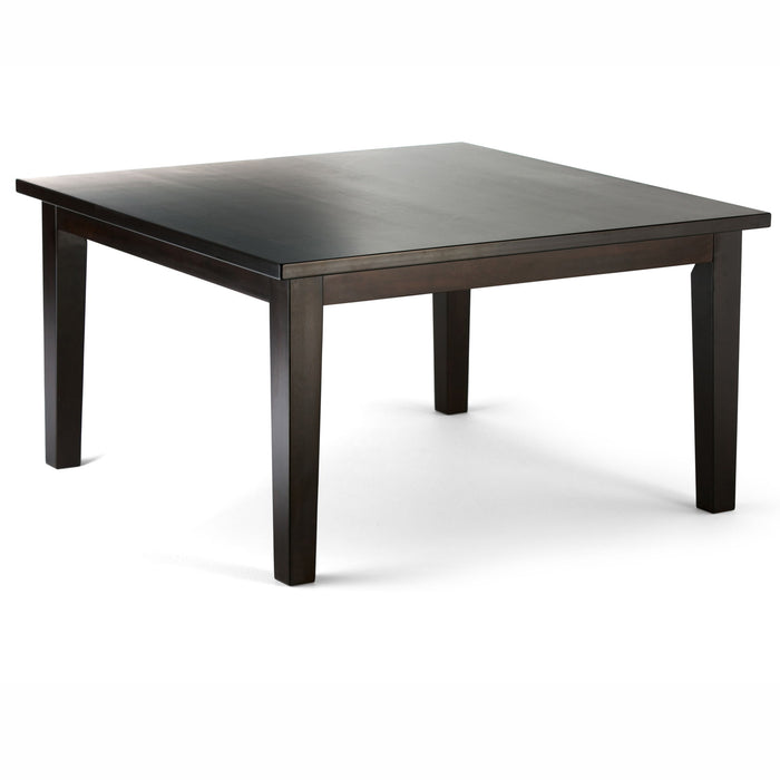 Solid Wood Frame Base Square Dining Table - Brown