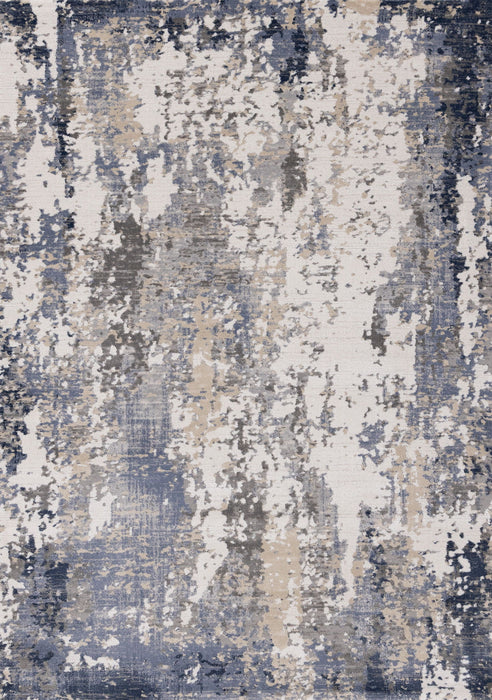 7' X 10' Abstract Area Rug (661367) - Blue / Beige / Gray