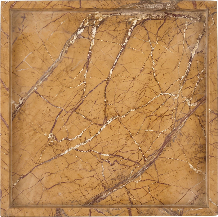 Elegant Michael genuine marble tray by Meridian Furniture, showcasing a sleek, rectangular marble surface with subtle veining.