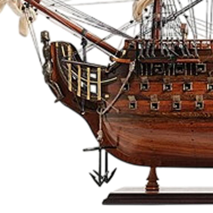 Hand Painted Boat (401848) - Brown