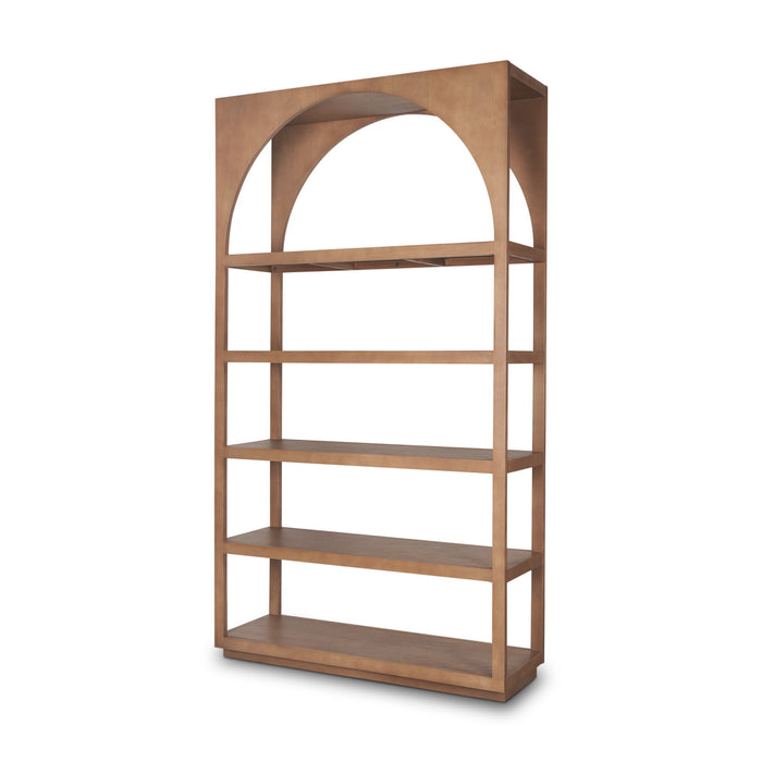 Arched Five Tier Bookcase - Brown