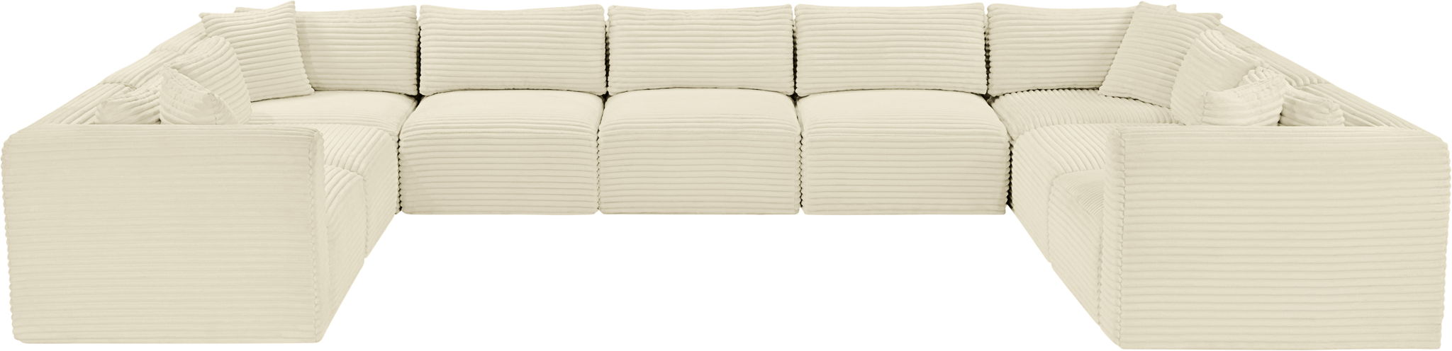 Shaggy - 9 Piece Modular U-Shaped Sectional