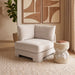Velvet upholstered stationary chair by Meridian Furniture featuring plush fabric and modern design for stylish comfort.