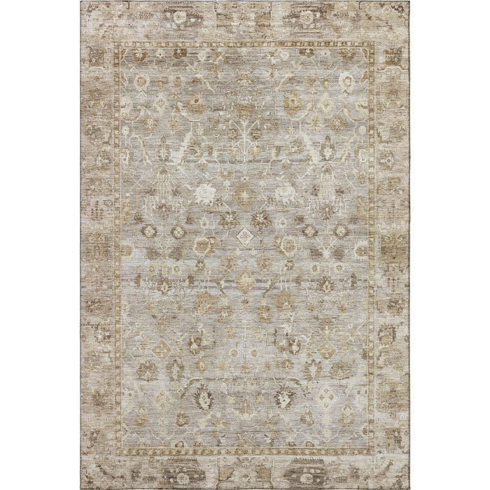 10' X 14' Oriental Washable Area Rug With UV Protection (700925) - Taupe / Beige