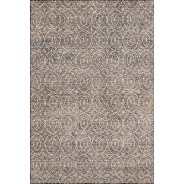 10' X 14' Geometric Washable Area Rug With UV Protection (691878) - Coffee / Beige