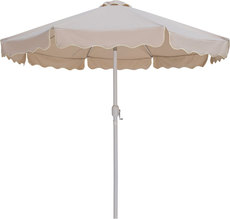 Amalfi - Aluminum Patio Umbrella - Light Brown Base / White Pole