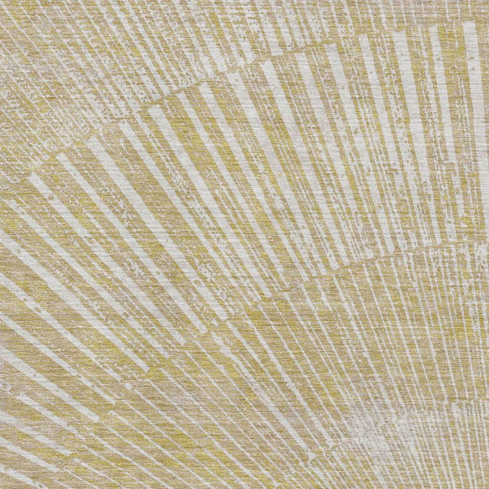 9' X 12' Geometric Washable Area Rug With UV Protection (648363) - Wheat / Beige