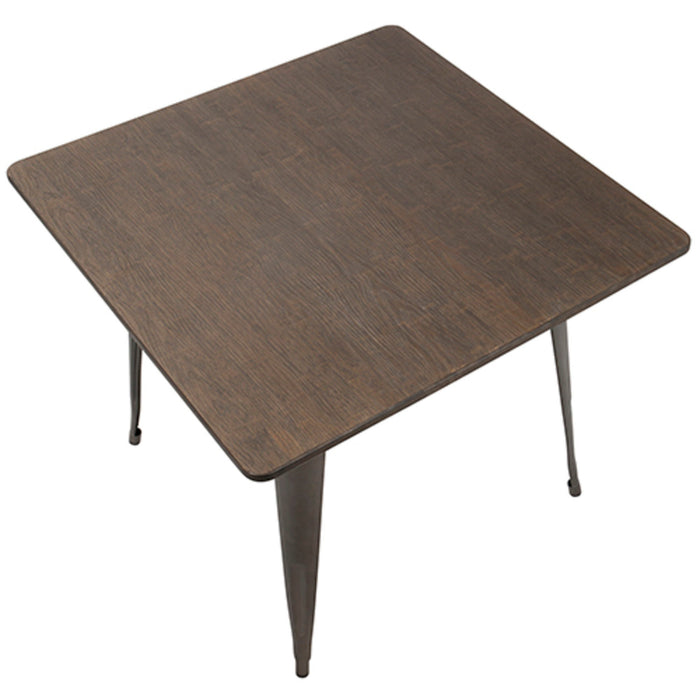 Oregon - 36" Industrial - Farmhouse Dining Table - Antique And Espresso