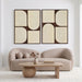 Mango wood wall decor by Meridian Furniture, two-piece wall art with natural, textured mango wood design for stylish home decor.