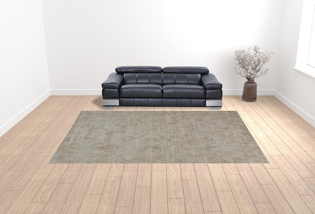 10' x 14' Abstract Hand Woven Area Rug - Gray And Taupe