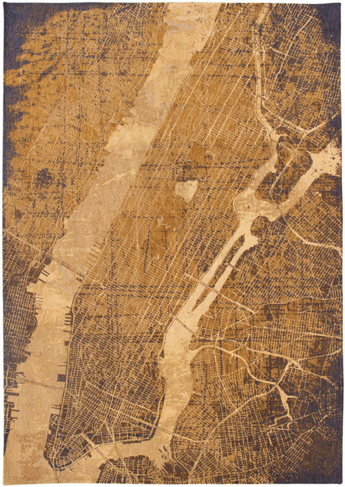 6' x 9' Abstract Non Skid Area Rug - Yellow