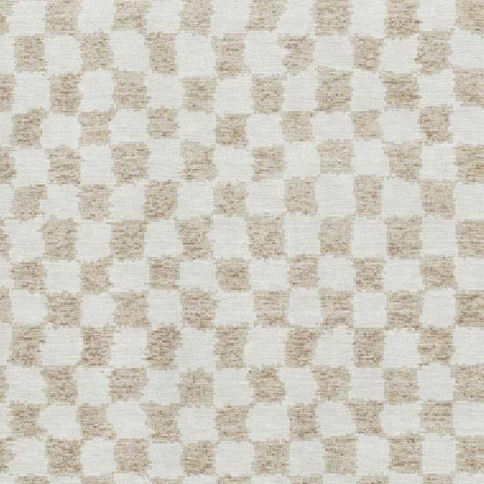10' X 14' Geometric Washable Area Rug With UV Protection (709366) - Beige / Ivory
