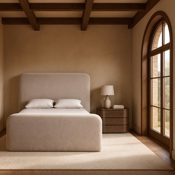 Fira - Chenille Fabric Upholstered Bed