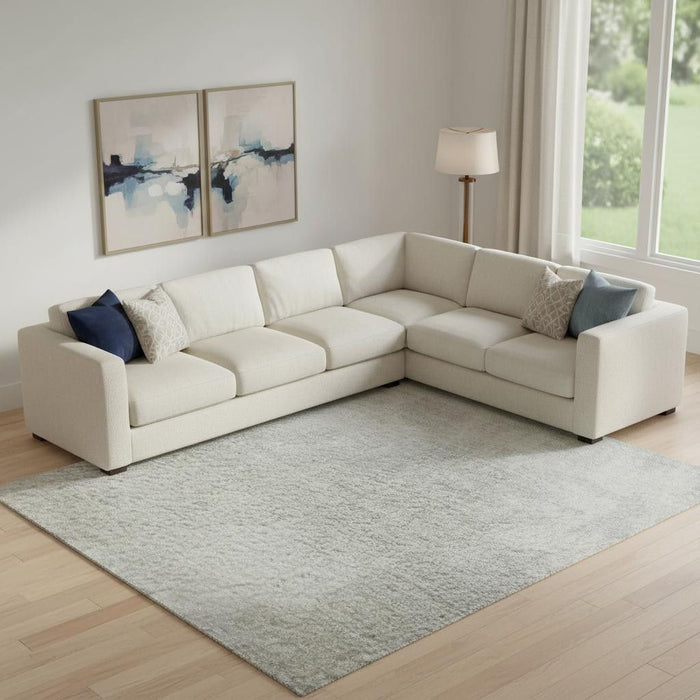 10' X 14' Abstract Washable Area Rug With UV Protection (705395) - Ivory / Beige