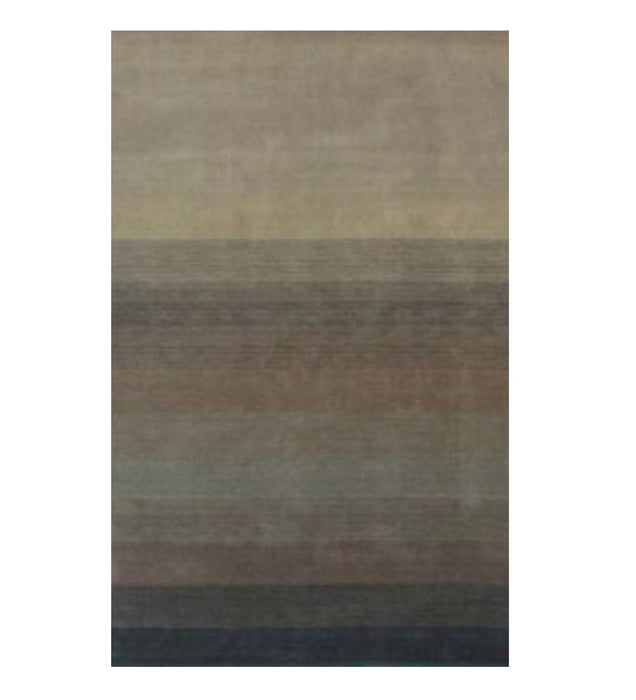 9' x 12' Hand Loomed Non Skid Area Rug - Indigo And Tan