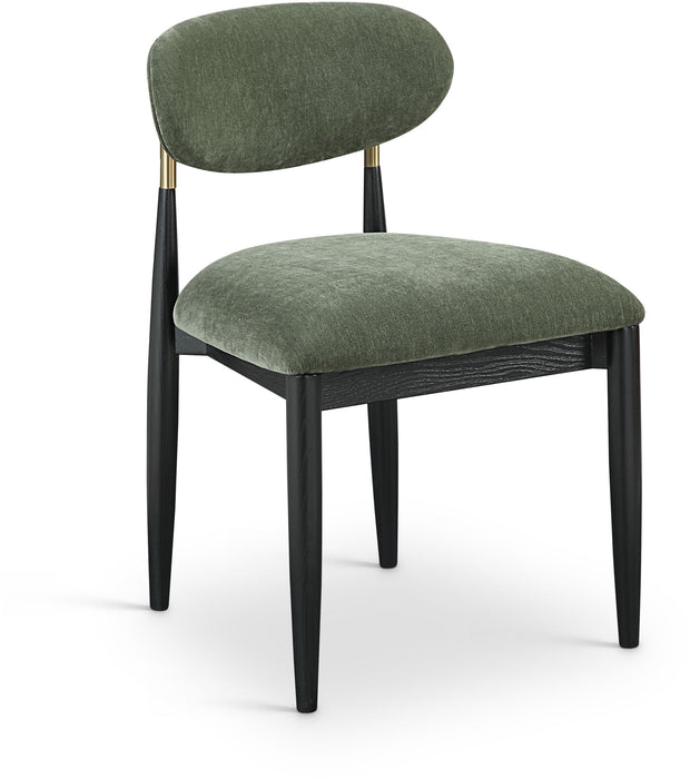 Riccio - Fabric Dining Side Chair (Set of 2) - Black And Gold Frame