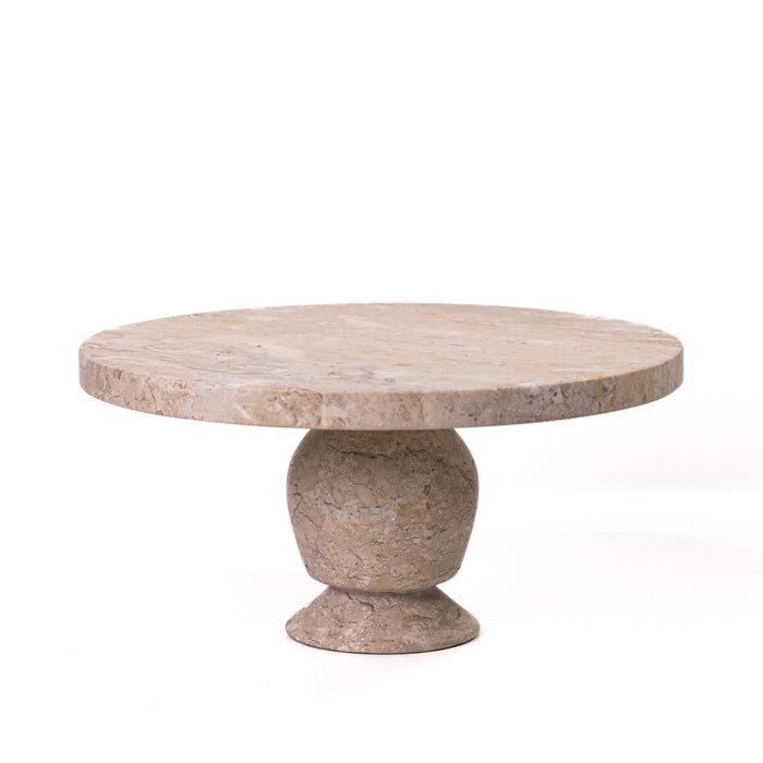 Natural Cake Stand - Travertine