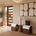 Velvet performance fabric upholstered bench by Meridian Furniture, showcasing a sleek, cushioned seat with wooden legs.