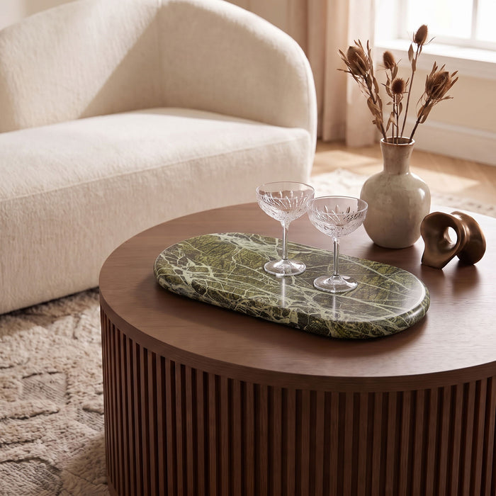 Genuine marble tray by Meridian Furniture featuring a smooth, polished surface and elegant design suitable for home decor.