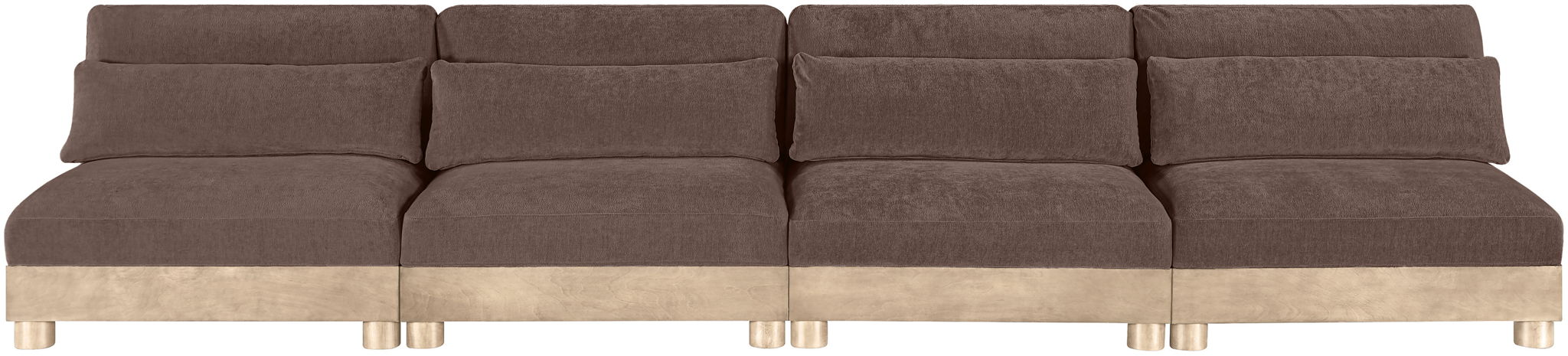 Turin - Chenille Fabric Upholstered Modular Sectional - Brown