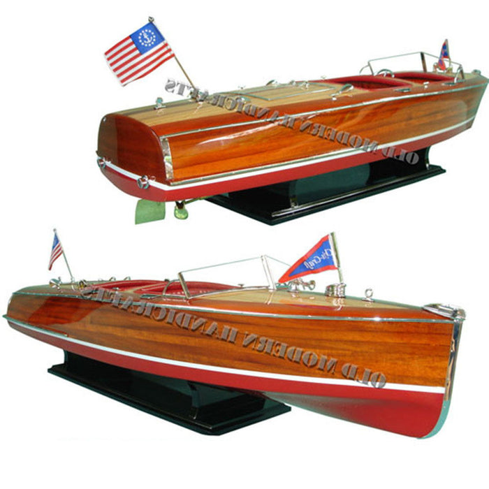 Hand Painted Model Boat (624220) - Dark Brown