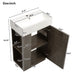 Giga bathroom vanity with sink, freestanding wood grain cabinet with storage drawers and modern design for bathroom decor