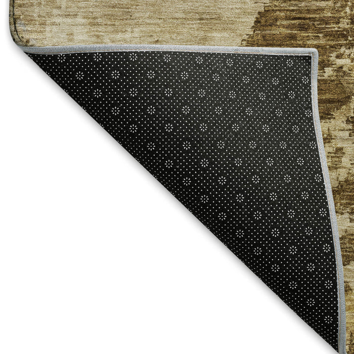 10' X 14' Abstract Washable Area Rug With UV Protection (696152) - Brown / Beige / Gray