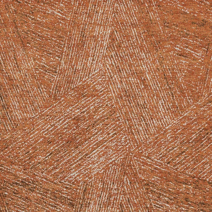 10' X 14' Abstract Washable Area Rug With UV Protection (678137) - Copper / Ivory