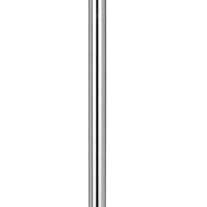 Tray Table Floor Lamp With White Square Shade - Chrome