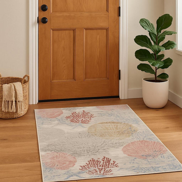 3' X 5' Area Rug (572450) - Ivory / Blue / Brown