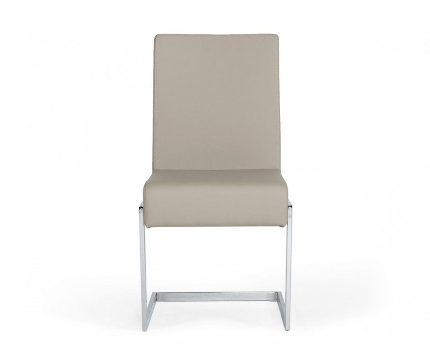 Faux Leather Upholstered Dining Room Side Chairs (Set of 2) - Gray