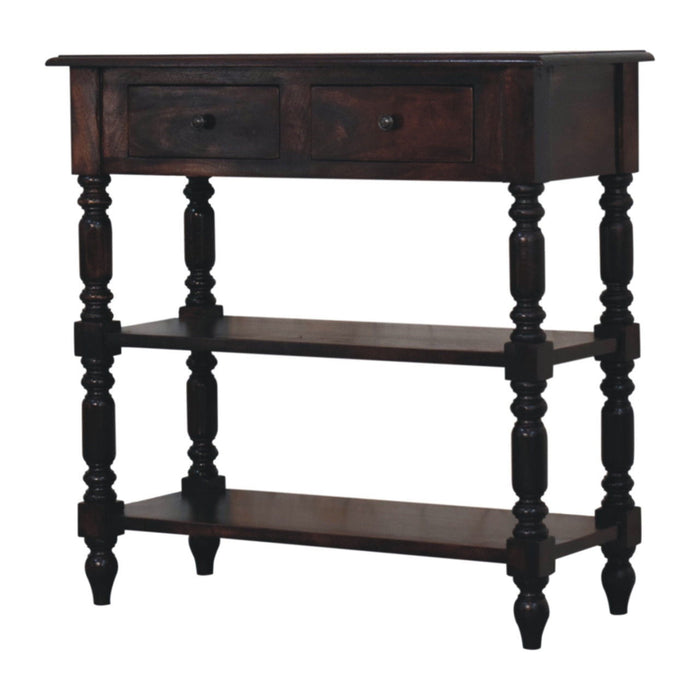 Solid Wood Wood End Table With Drawer Shelf (719327) - Brown