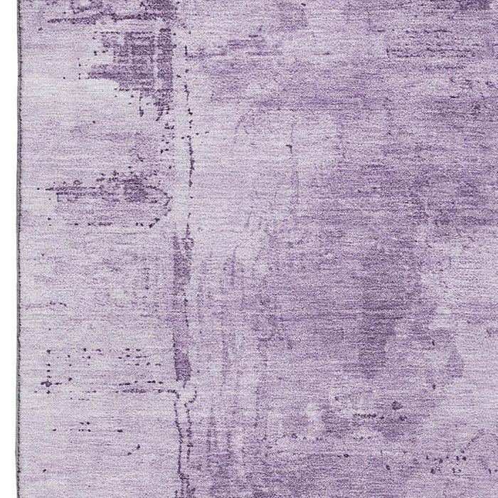 10' X 14' Abstract Washable Area Rug With UV Protection (683207) - Lavender / Lilac