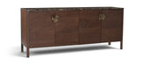 Varenna Meridian Furniture acacia wood sideboard with sleek design and multiple storage compartments.