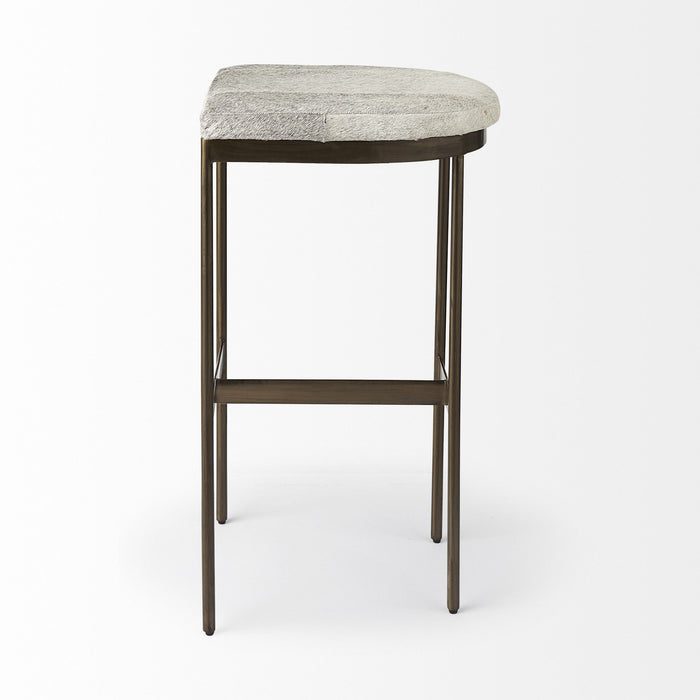 Iron Backless Bar Chair - Gray