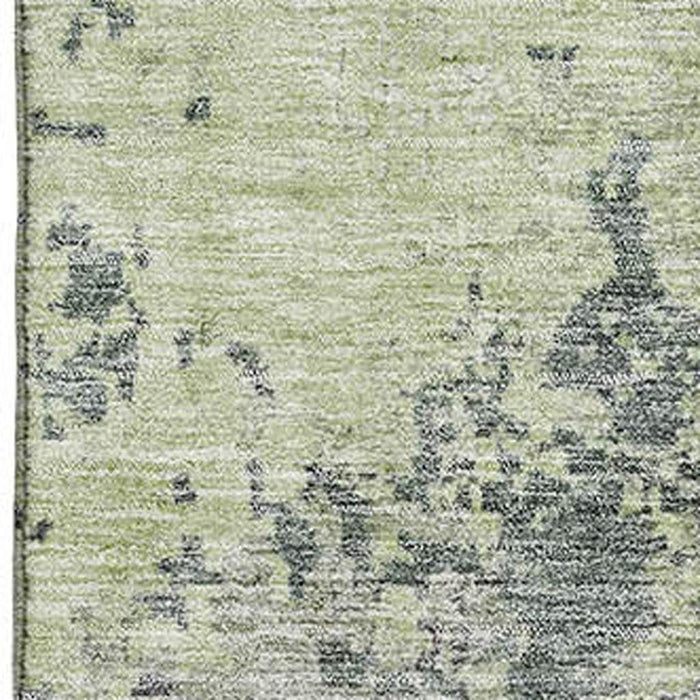 10' X 14' Abstract Washable Area Rug With UV Protection (687973) - Green / Gray / Purple