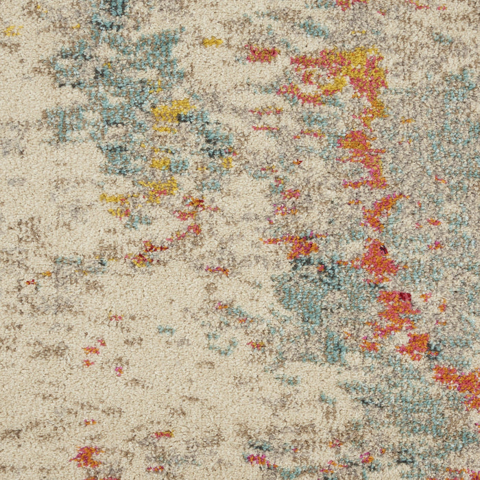 10' X 14' Contemporary Abstract Power Loom Area Rug - Ivory