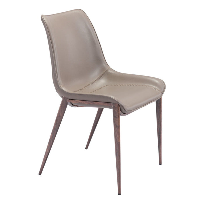 Solid Back Dining Chairs (Set of 2) - Walnut