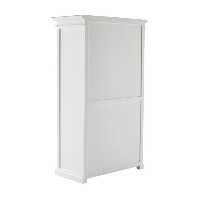 43" Solid Wood Two Drawer Dresser - White