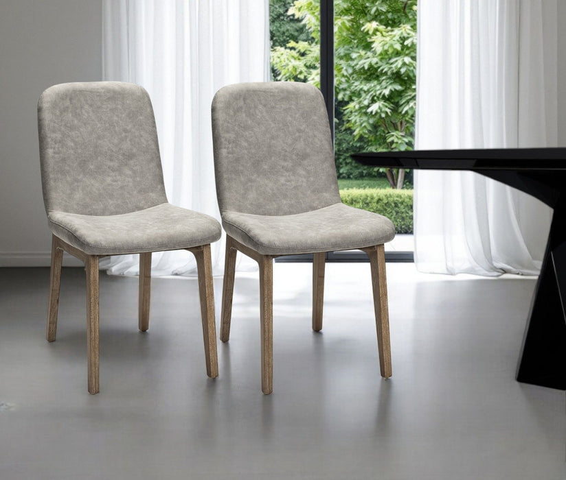 Upholstered Fabric Side Chairs (Set of 2) - Gray