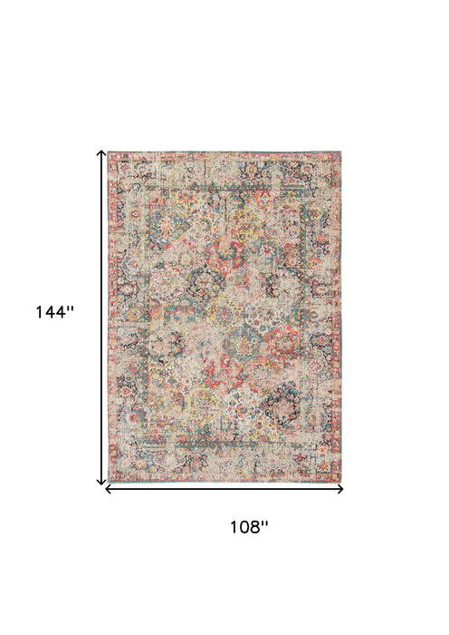 9' x 13' Oriental Non Skid Area Rug - Red