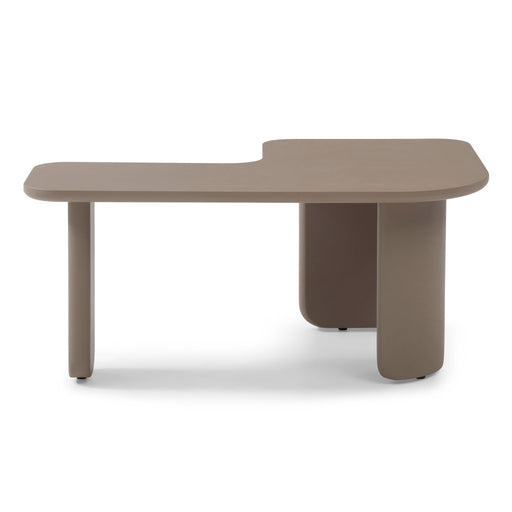 Giga L-shape coffee table for living room with wooden finish and modern design, perfect for contemporary home decor.