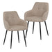 Set of two beige Giga dining chairs with backrests and wide seats, ideal for modern kitchen or dining room decor.
