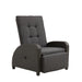 Giga adjustable outdoor lounge chair with plush cushions and extendable footrest in gray, perfect for relaxing outdoors.