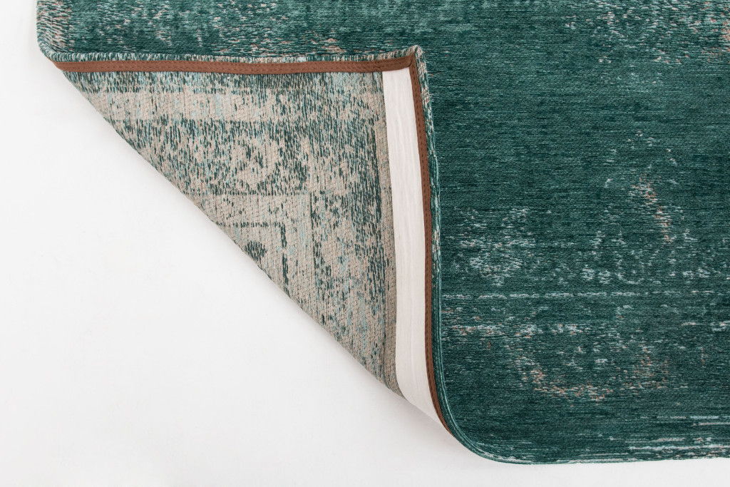 6' x 9' Medallion Non Skid Area Rug - Gray And Green