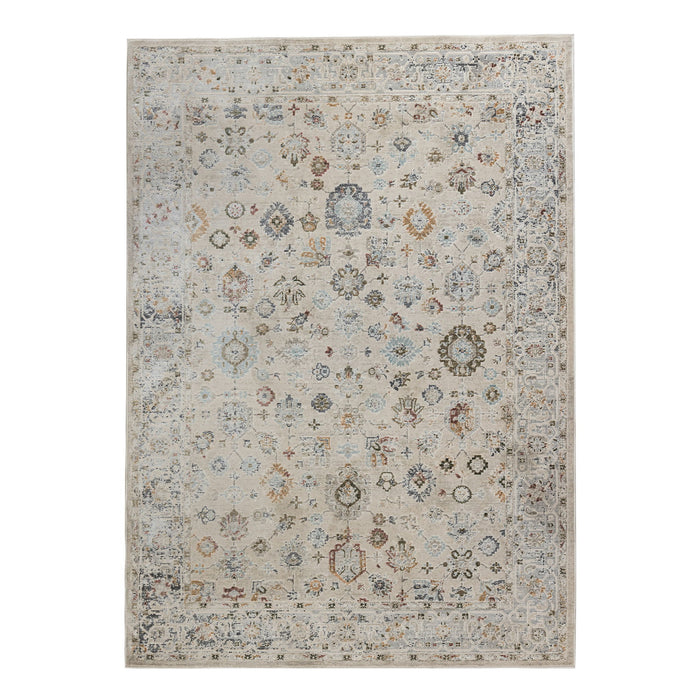 8' X 11' Floral Medallion Area Rug - Ivory